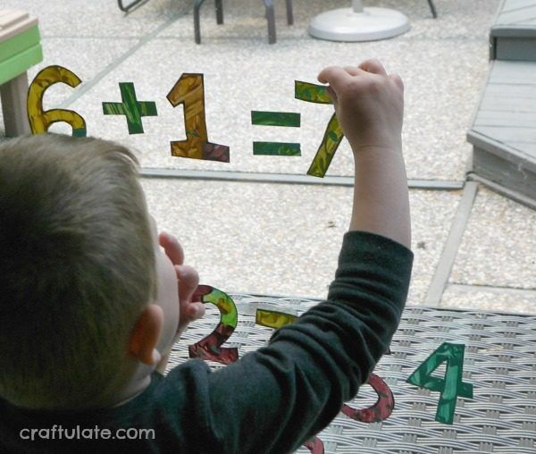 Homemade Number Stickers - combine art and math in one activity!