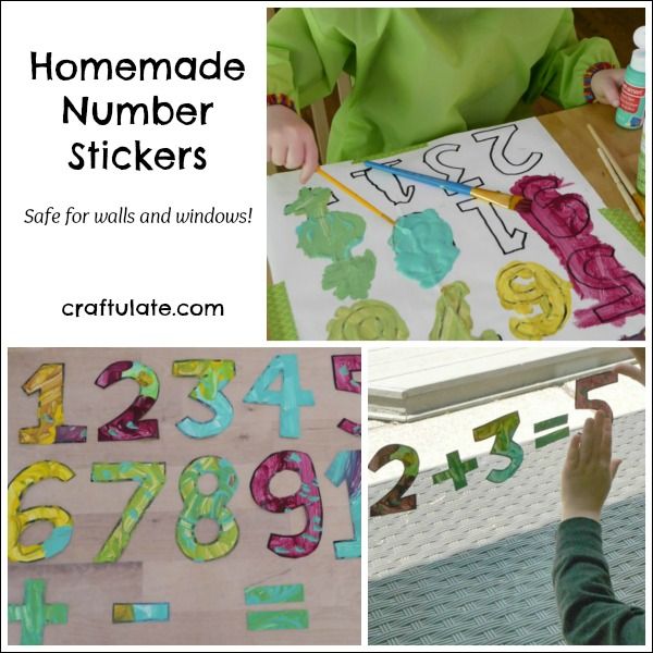 Homemade Number Stickers - Craftulate