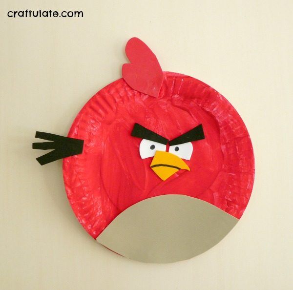 Angry Birds Paper Plates - a fun craft for kids to make!