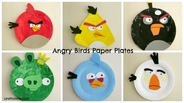 Angry Birds Paper Plates - a fun craft for kids to make!