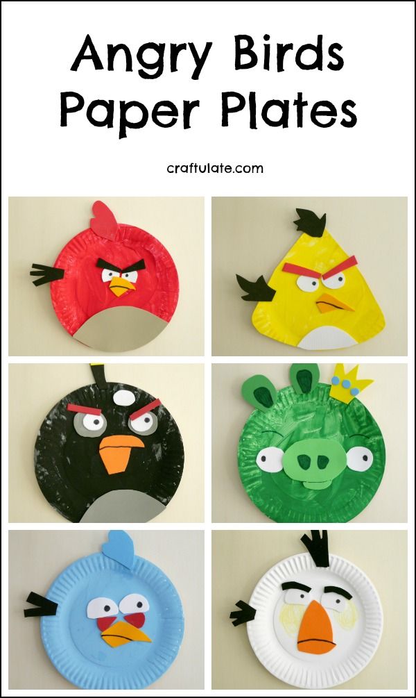 Angry Birds Paper Plates - a fun craft for kids to make!