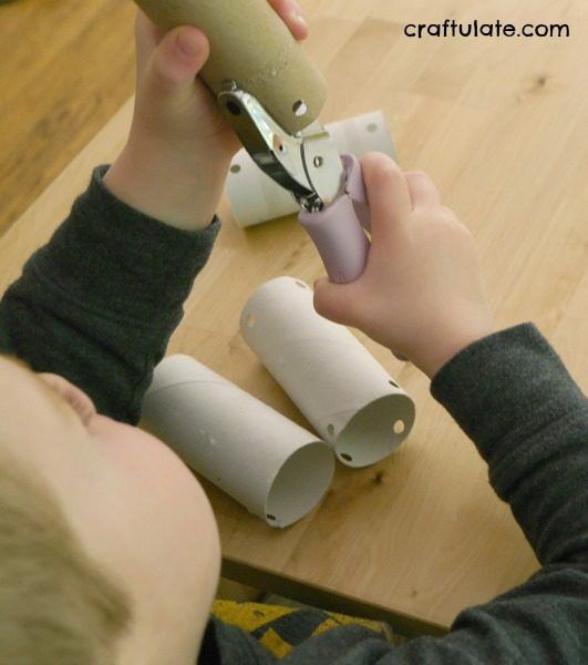 Building with Cardboard Tubes and Pipe Cleaners - a fun activity idea for kids