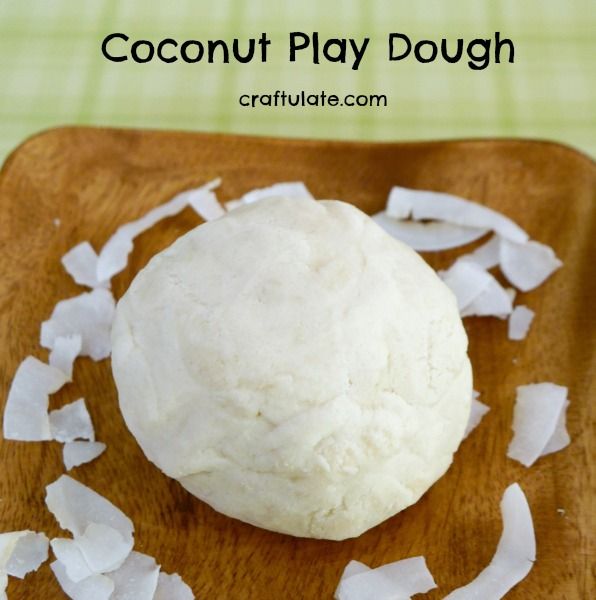 Coconut Play Dough - summer play recipe for kids