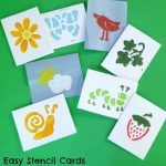 Easy Stencil Cards with Kids