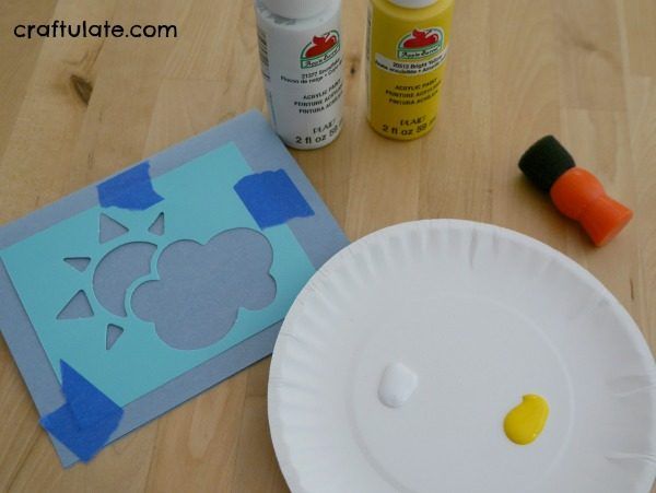 Easy Stencil Cards with Kids - Craftulate