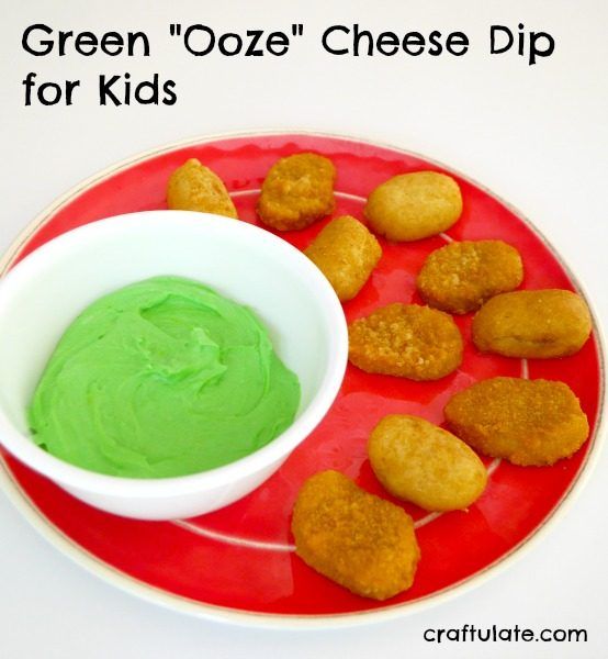 Green “Ooze” Cheese Dip for Kids