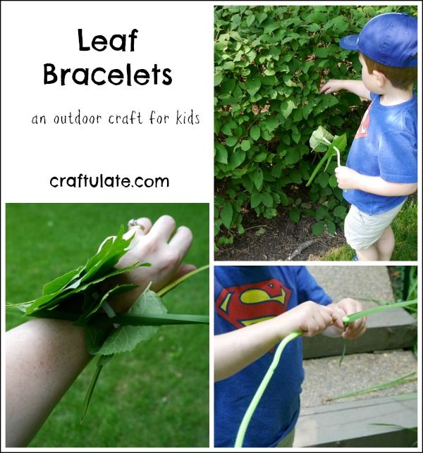 Leaf Bracelets - a really lovely way to celebrate nature with kids!