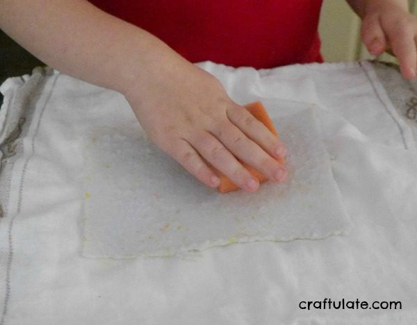 Making Paper with Kids - an educational activity with lots of fun variations!