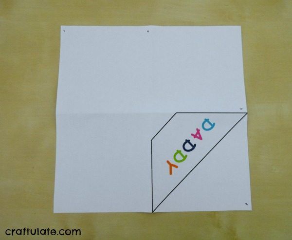 Origami Sailboat Card - kids can decorate it for Father's Day!