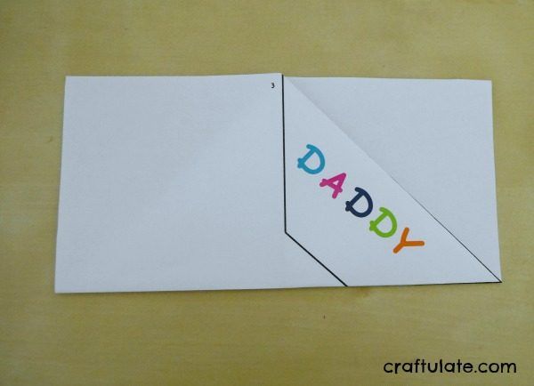 Origami Sailboat Card - kids can decorate it for Father's Day!