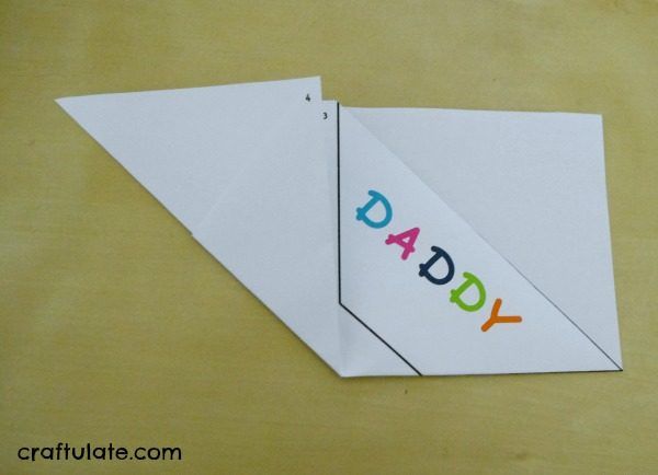 Origami Sailboat Card - kids can decorate it for Father's Day!