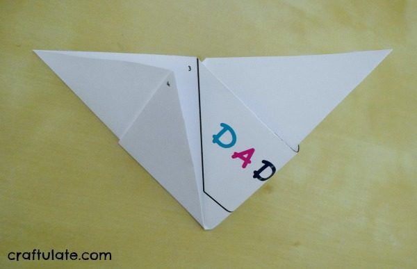 Origami Sailboat Card - kids can decorate it for Father's Day!