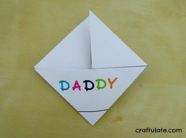 Origami Sailboat Card - kids can decorate it for Father's Day!