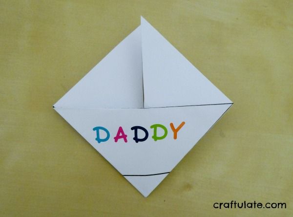 Origami Sailboat Card - kids can decorate it for Father's Day!