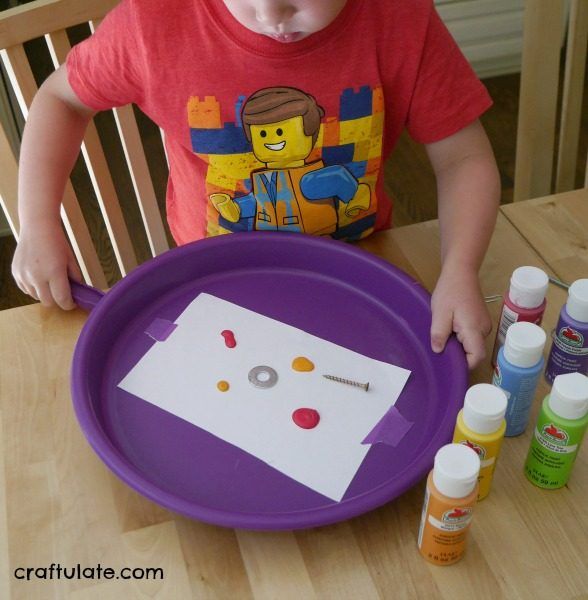 Magnet Painting - a fun process art activity for kids