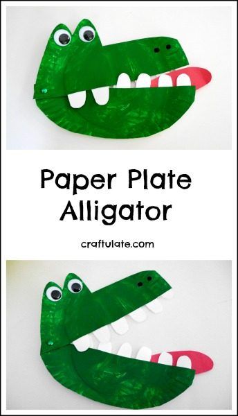 Paper Plate Alligator - a snappy fun craft project for kids