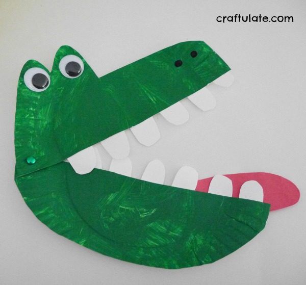 Paper Plate Alligator Craftulate