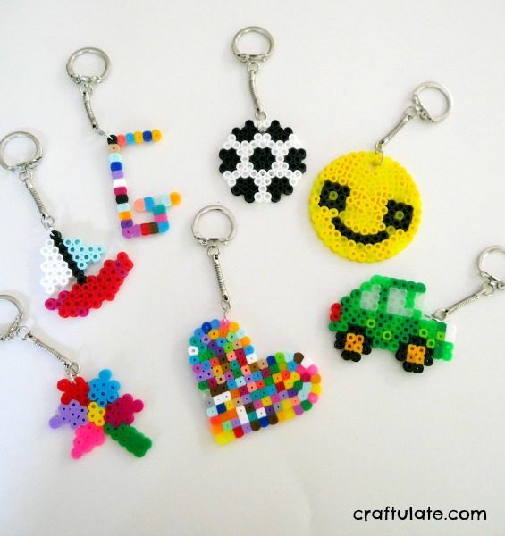 Perler Bead Key Chains - Craftulate