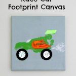 Race Car Footprint Canvas
