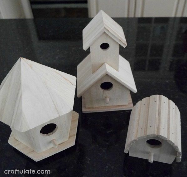 Painted Bird Houses for Kids