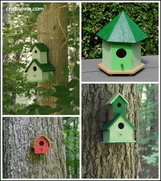 Painted Bird Houses for Kids - Craftulate