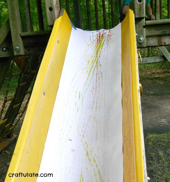 Car Ramp Painting - inside or outside art project for kids!
