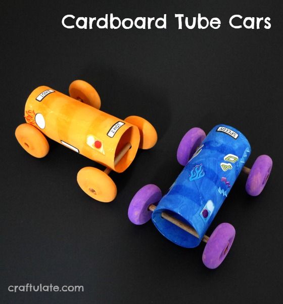 Cardboard Tube Cars - Craftulate