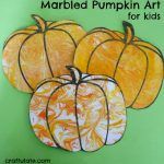 Marbled Pumpkin Art for Kids