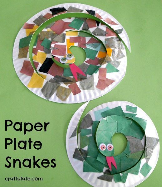 Paper Plate Snakes - a fun and frugal craft for kids to make