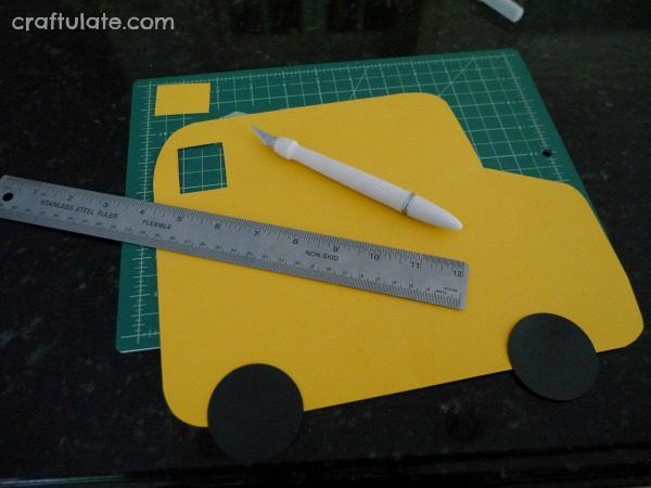 School Bus Friends Craft - who does your child want to ride to school with?