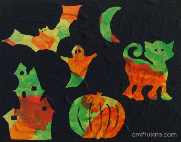 Glowing Halloween Wall Art for Kids to Make - this looks so effective!
