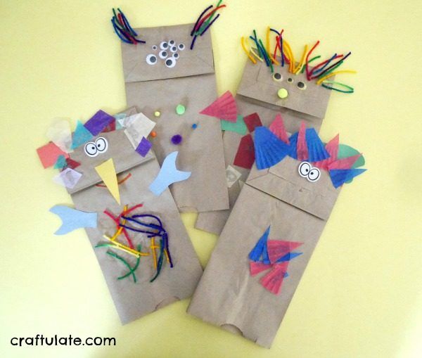 Paper Bag Monsters - a fun and frugal craft for kids to make!