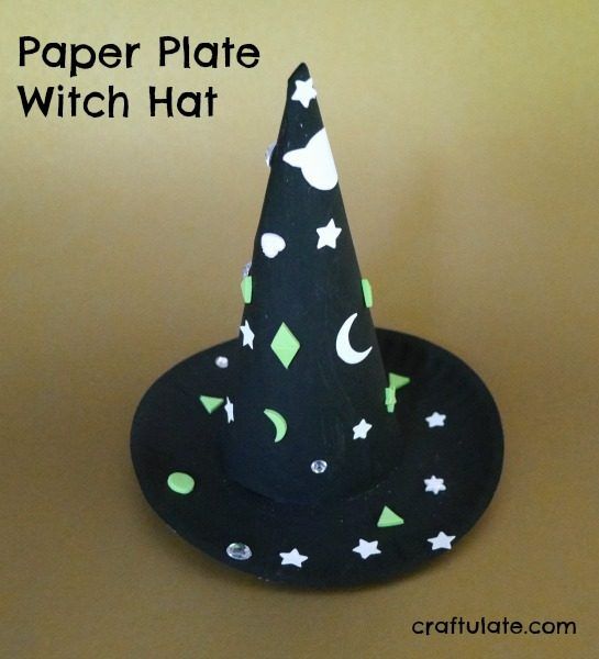 Paper Plate Witch Hat - a fun Halloween craft for kids!