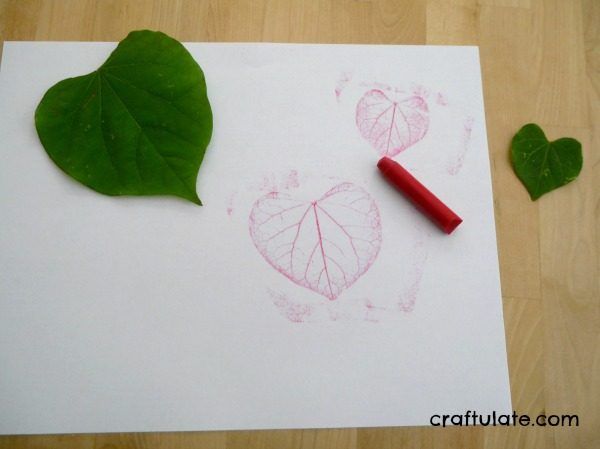 Redbud Leaf Hearts - a natural art project for kids!