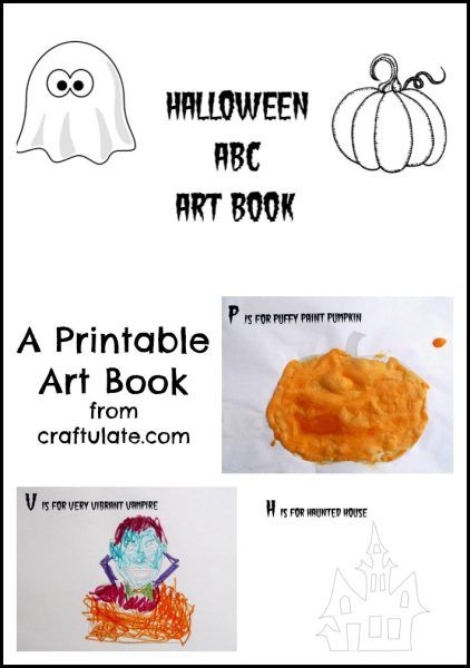 Halloween ABC Art Book - print and download this spooky art book for the kids!