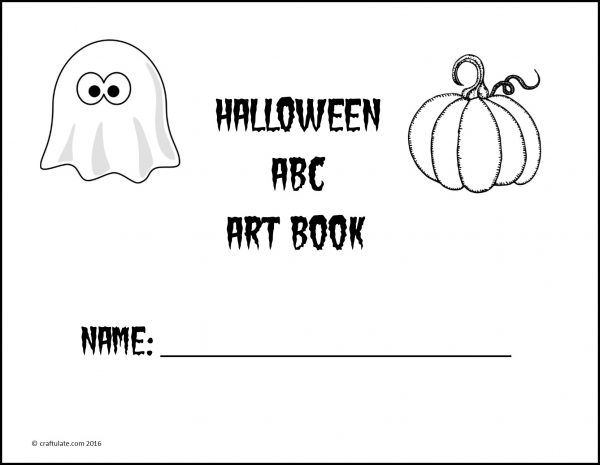 Halloween ABC Art Book - print and download this spooky art book for the kids!