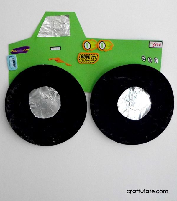 Paper Plate Monster Truck Craft - a fun craft for kids to make!