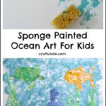 Sponge Painted Ocean Art For Kids