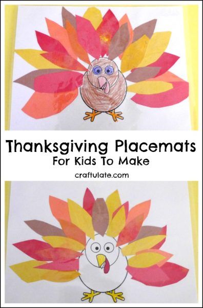 Thanksgiving Placemats For Kids To Make - Craftulate