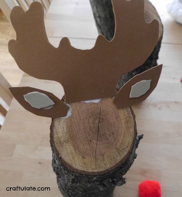 Christmas Log Decorations - kids will love decorating these reindeer, snowman and Santa logs!