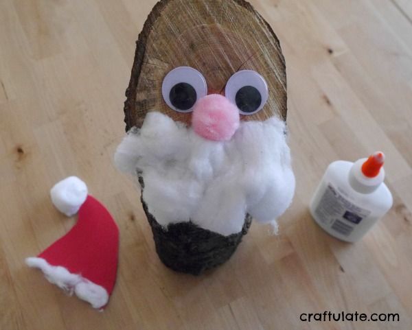 Christmas Log Decorations - kids will love decorating these reindeer, snowman and Santa logs!