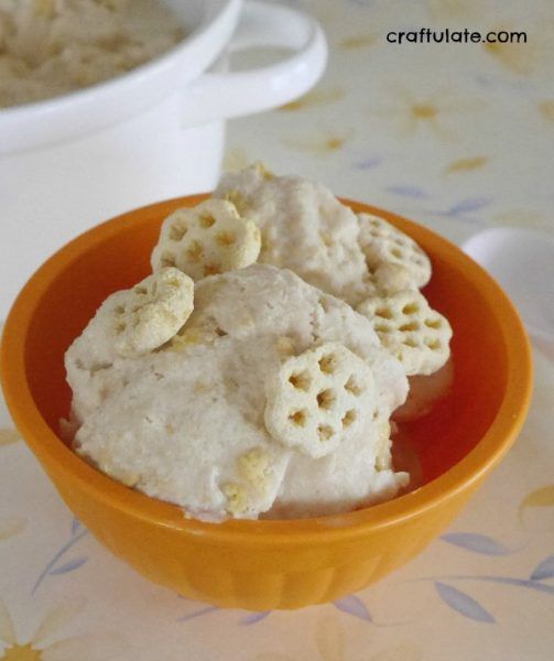 Homemade Honey Ice Cream with Honey Comb cereal