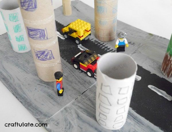 Town Craft for Kids - made from recyclables!
