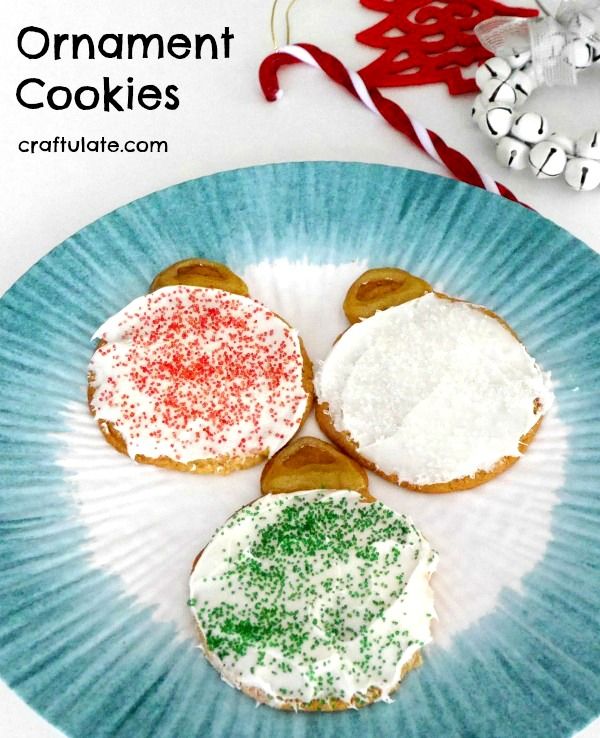 Ornament Cookies - just four ingredients - and get the kids to help decorate them!