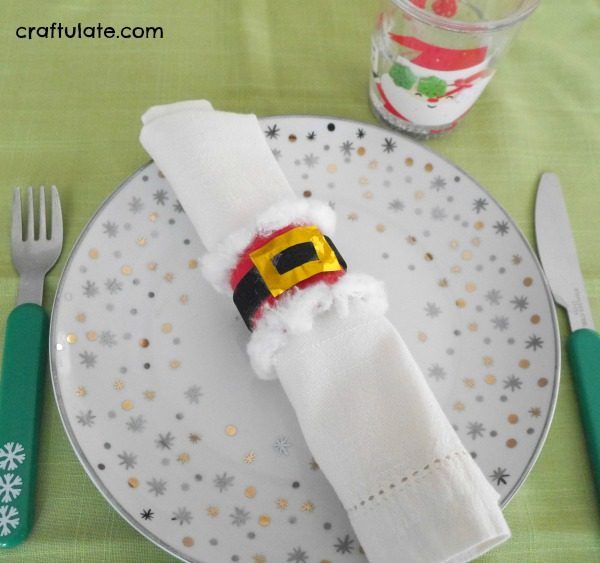 Santa Napkin Rings - a cute Christmas craft for kids to make