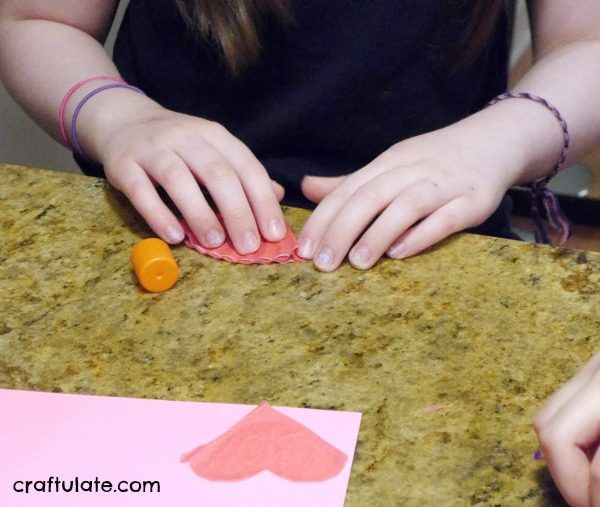 Cupcake Liner Hearts - a fun craft for kids for Valentine's Day!