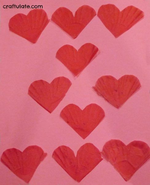 Cupcake Liner Hearts - a fun craft for kids for Valentine's Day!