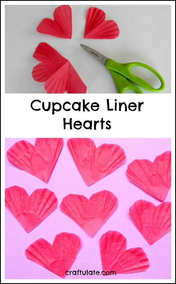 Cupcake Liner Hearts - an easy kids craft for Valentine's Day!