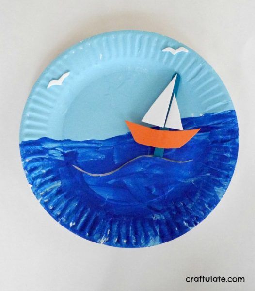 paper plate whale craft