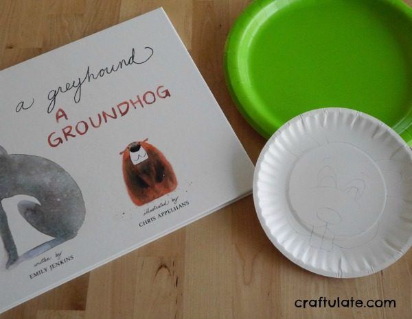 Paper Plate Groundhog Craft - a cute craft for kids to make